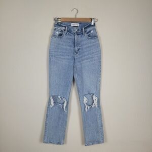 Abercrombie & Fitch Jeans 24 00 Short 90s Straight Ultra High Rise Distressed